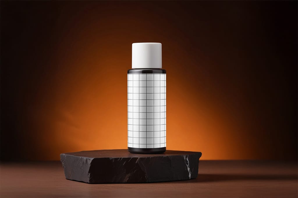 Free Bottle Mockup PSD Preview