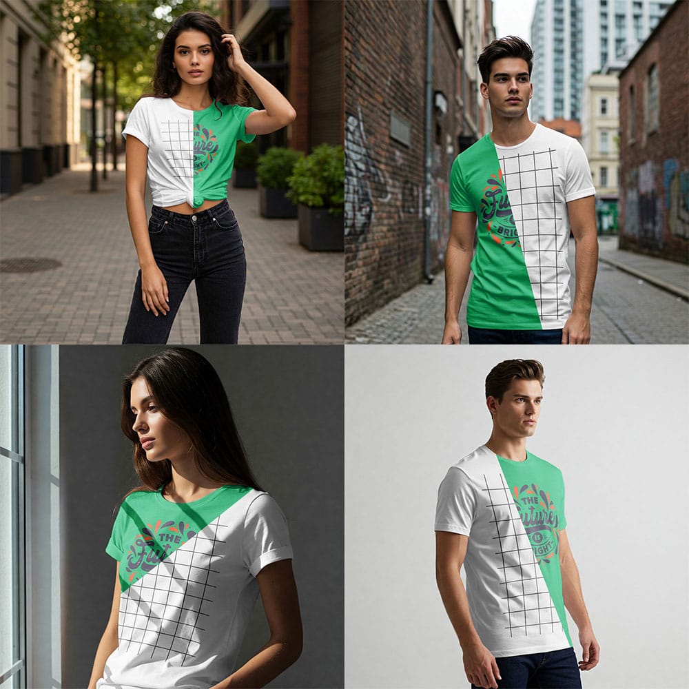 4 t-shirt mockup psd file free download