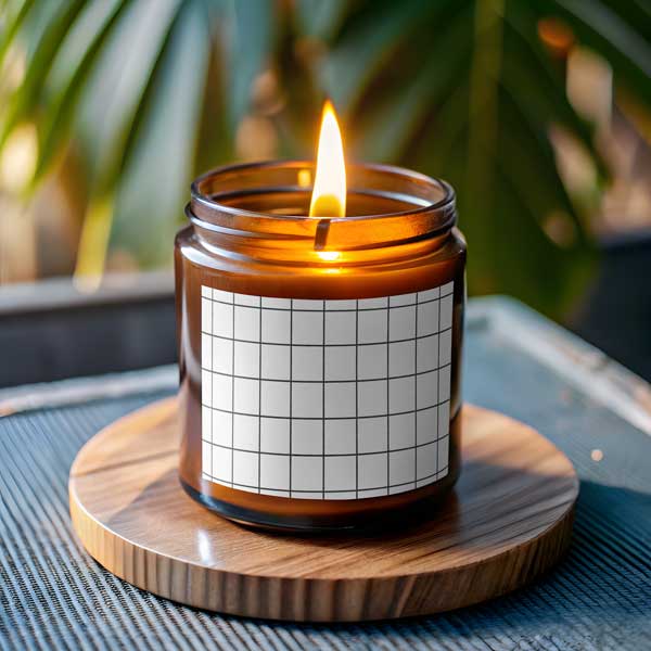 Rustic Candle Jar PSD Mockup for Product Display. Free Candle Jar Mockup PSD Files